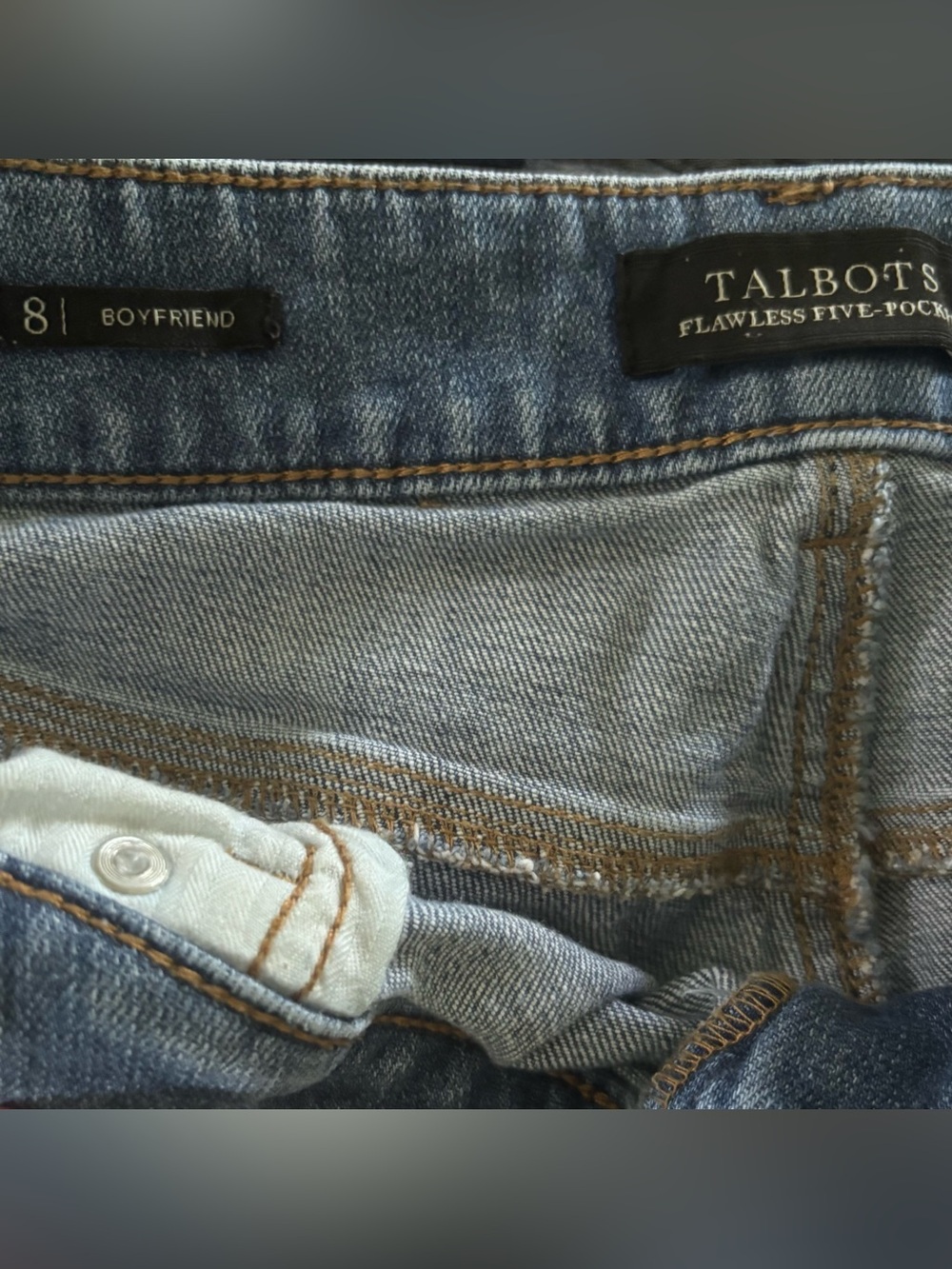 Talbots Light Blue Denim Boyfriend Jean Shorts - Picture 3 of 3